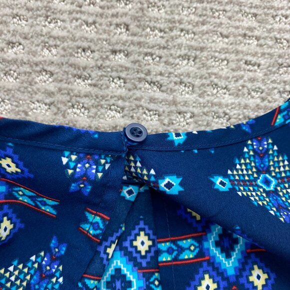 Derek Heart Mini Dress Short Jumper Women Size Large L Navy Blue Sleeveless - Picture 7 of 8